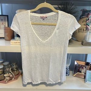 Calypso - NEVER BEEN WORN - Thin Linen V Neck Tee, Size S 🦙
